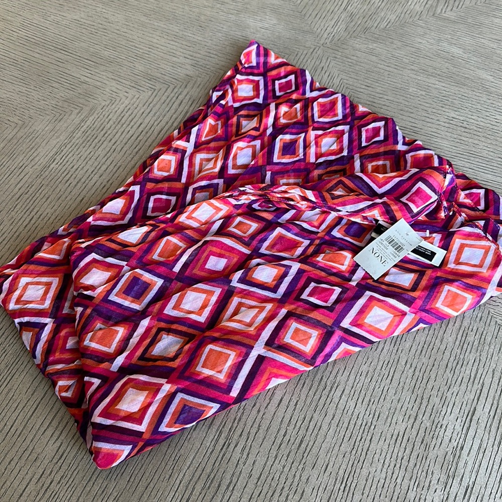 ⭐️ NWT Ann Taylor - Magenta, Purple & Orange Scarf - One Size